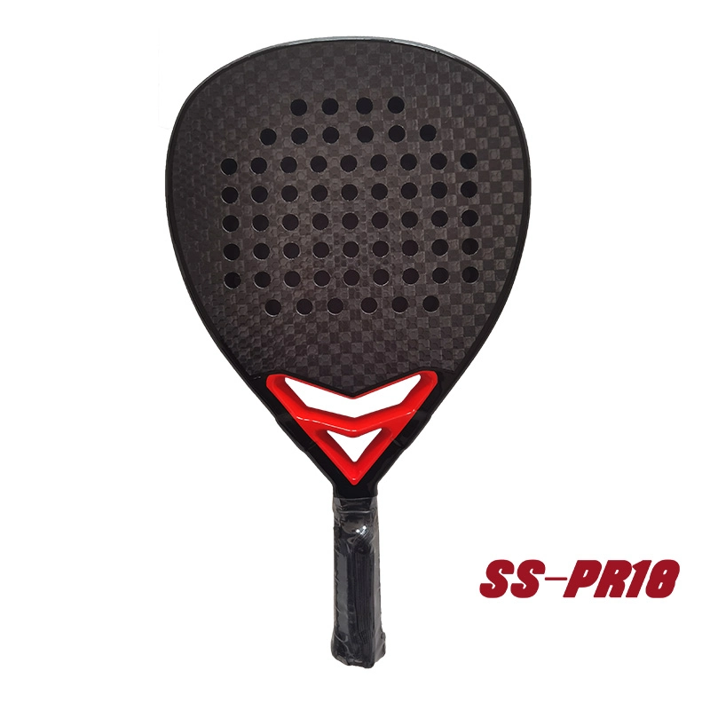 Raquete de padel de fibra de carbono em forma de diamante