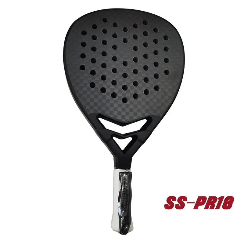 Raquete de padel de fibra de carbono em forma de diamante