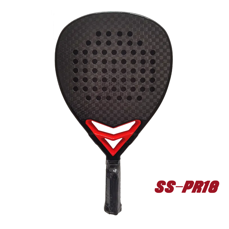 Raquete de padel de carbono em forma de diamante