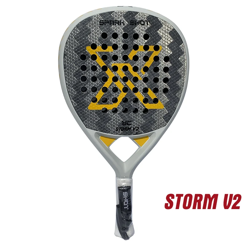 Raquetes de padel de fibra de alumínio 24K LUXO STORM V2