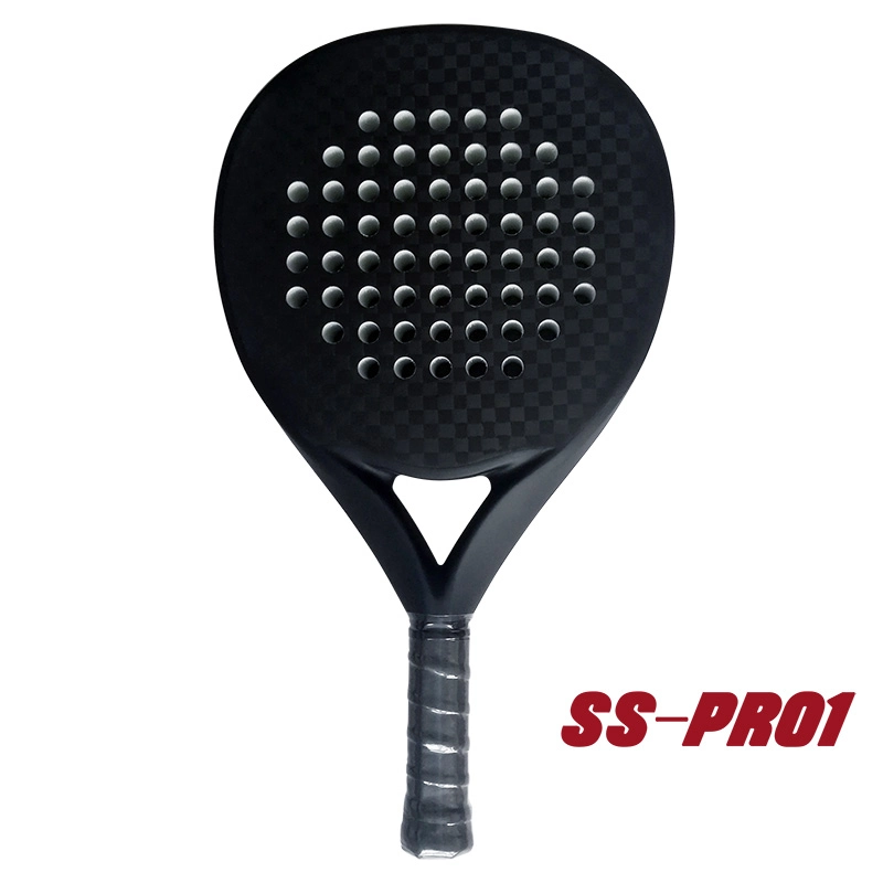 Raquete de padel de fibra de carbono de formato redondo 12K