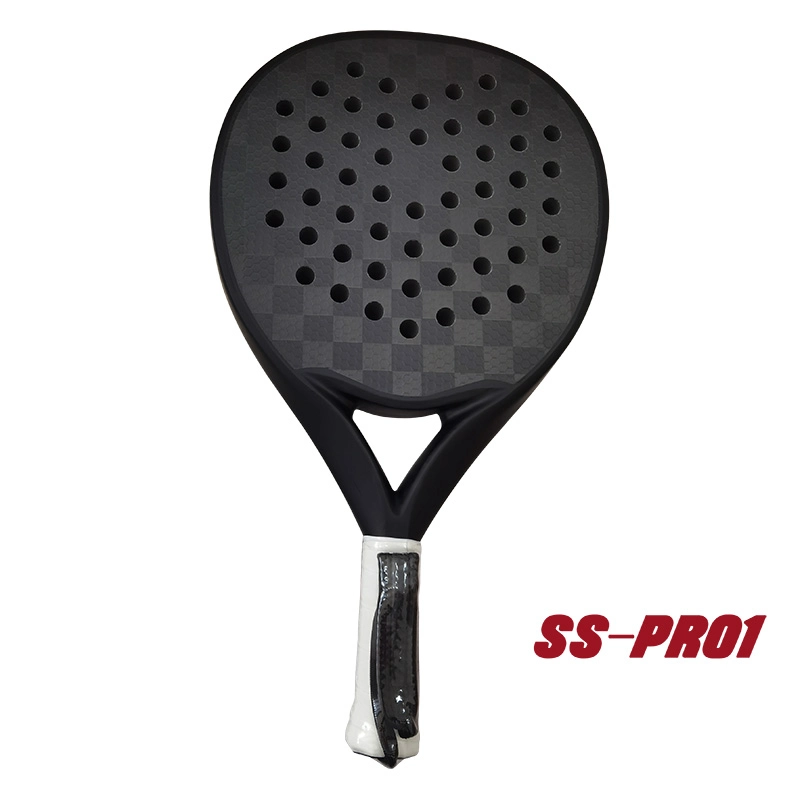 Raquete de padel de fibra de carbono 18K formato redondo